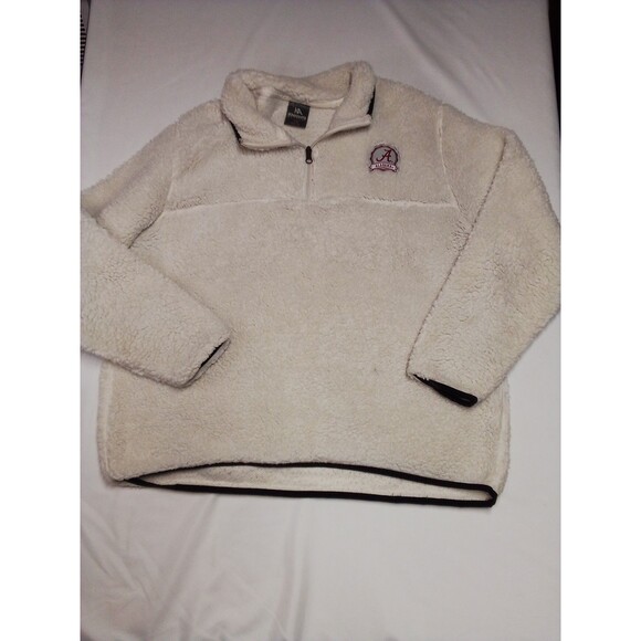 Women's Knights Athletic   White Sherpa Pullover 1/4 Zip Size 16/18 - Picture 3 of 15